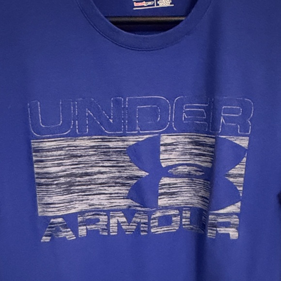 Under Armour Men's Medium Blue Loose Heat Gear Size Medium short sleeve shirt - Picture 3 of 8